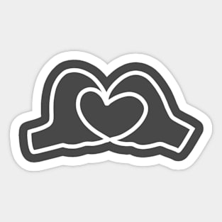 Finger heart Sticker